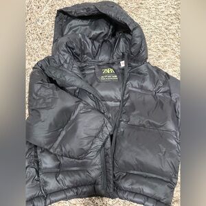 Zara Kids Charcoal Puffer Coat